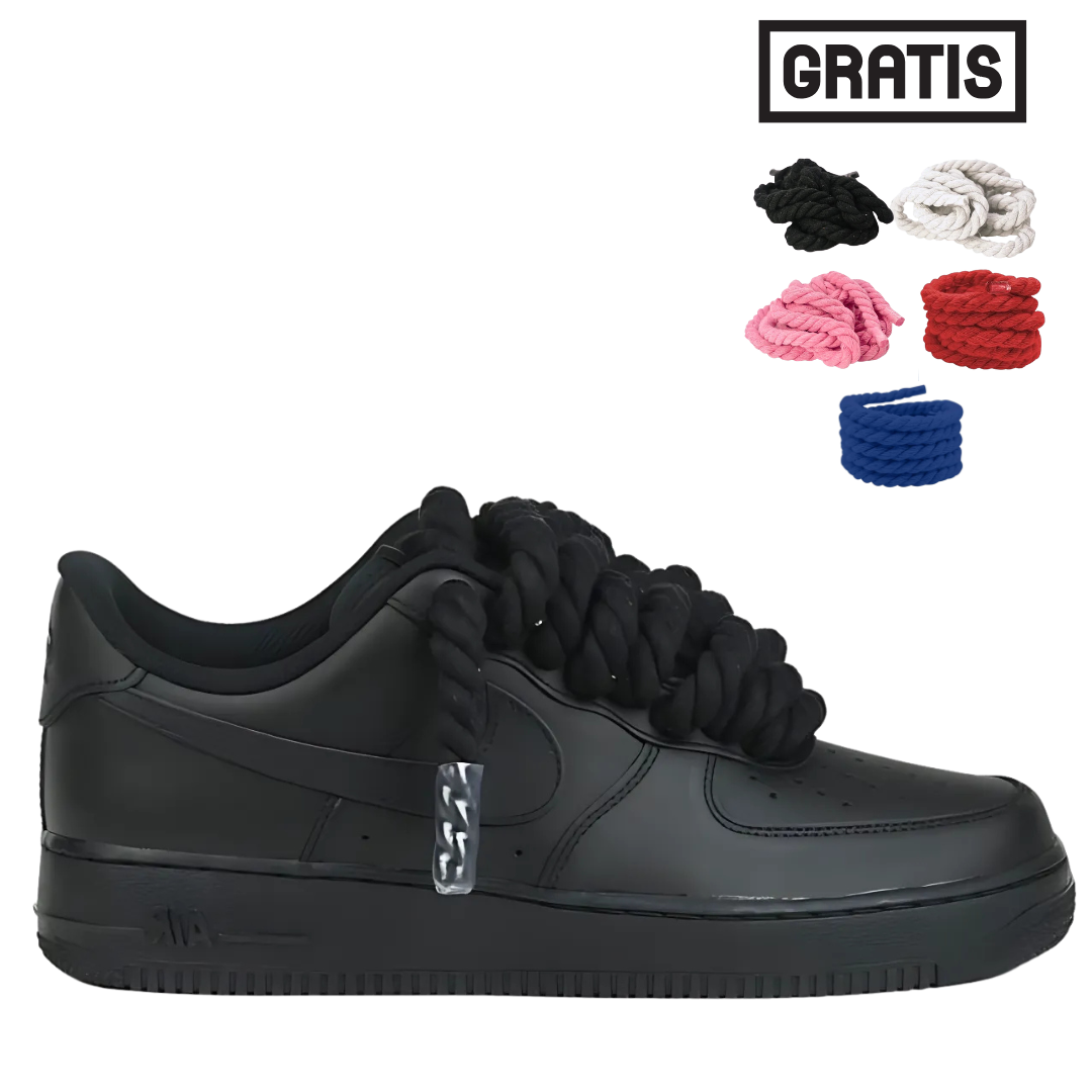 AF1 Low Chunky Rope laces Black