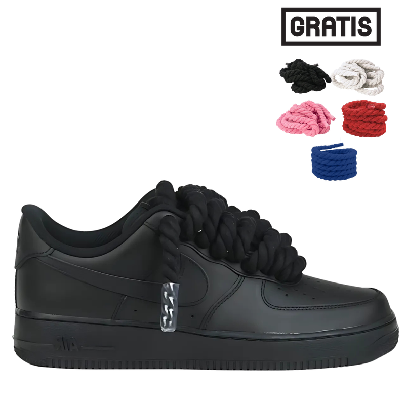 AF1 Low Chunky Rope laces Black