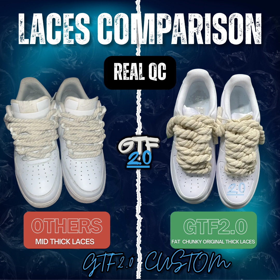 AF1 Low Chunky Rope laces White