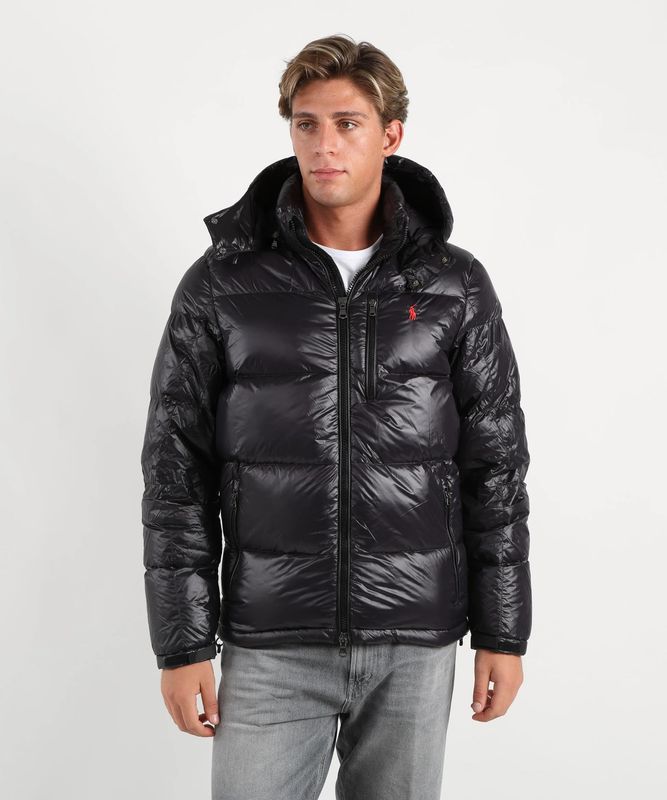 Polo Ralph Lauren The Gorham Glossed Down Jacket Black Glossy