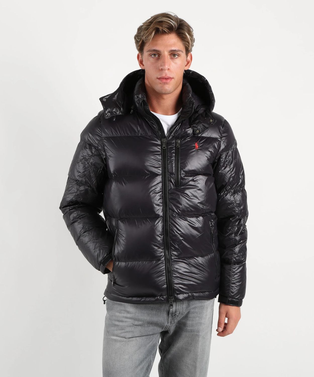 Polo Ralph Lauren The Gorham Glossed Down Jacket Black Glossy