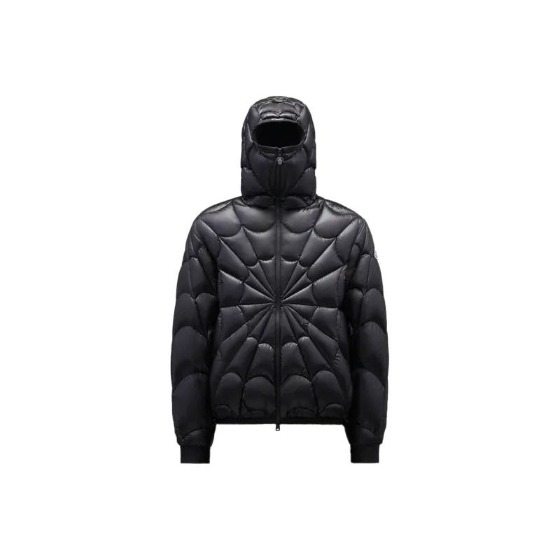 MONC*LER Violier Spider-Man Short Down Jacket Black
