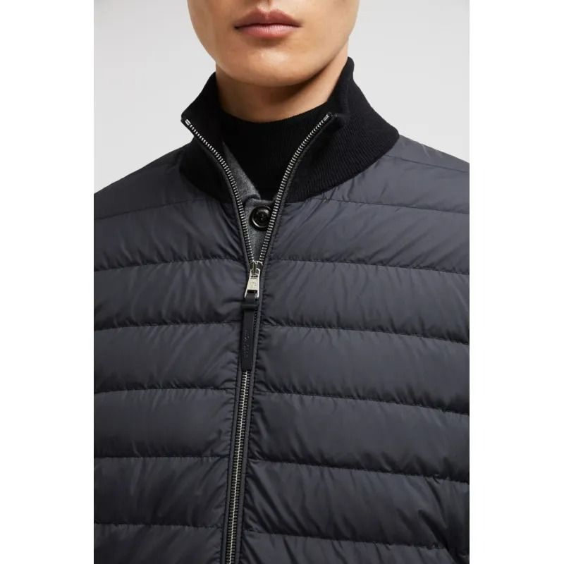 MONC*LER Padded Wool &amp; Cashmere Zip-Up Cardigan