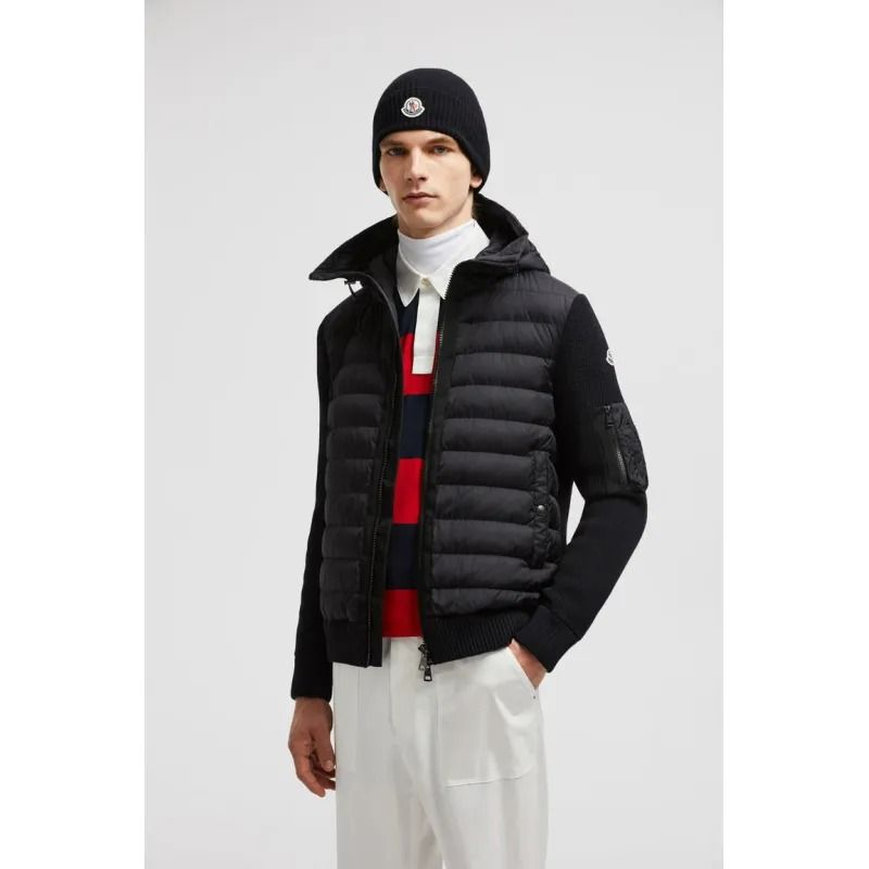 MONC*LER Sweaters &amp; Cardigans Padded Wool Hoodie