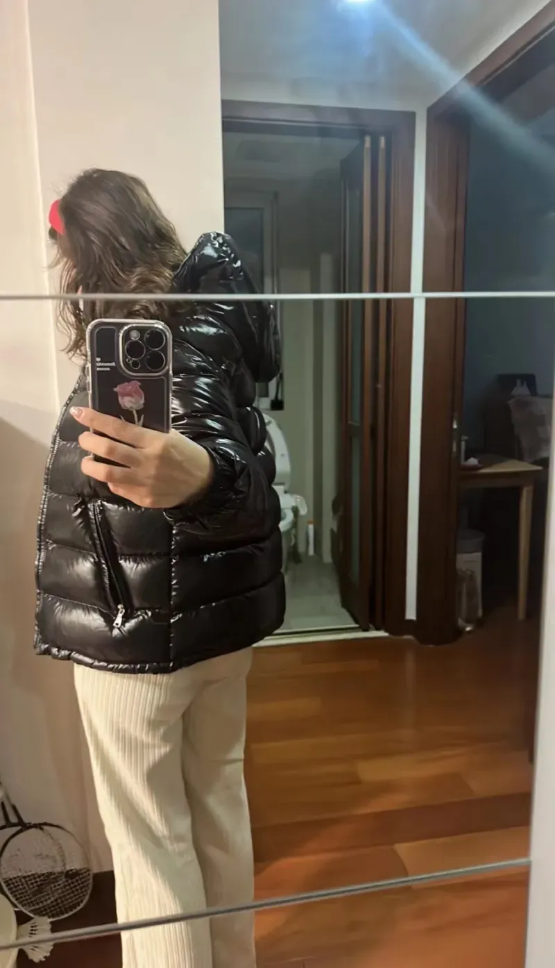 Women MONC*LER Maya Short Down Jacket Black