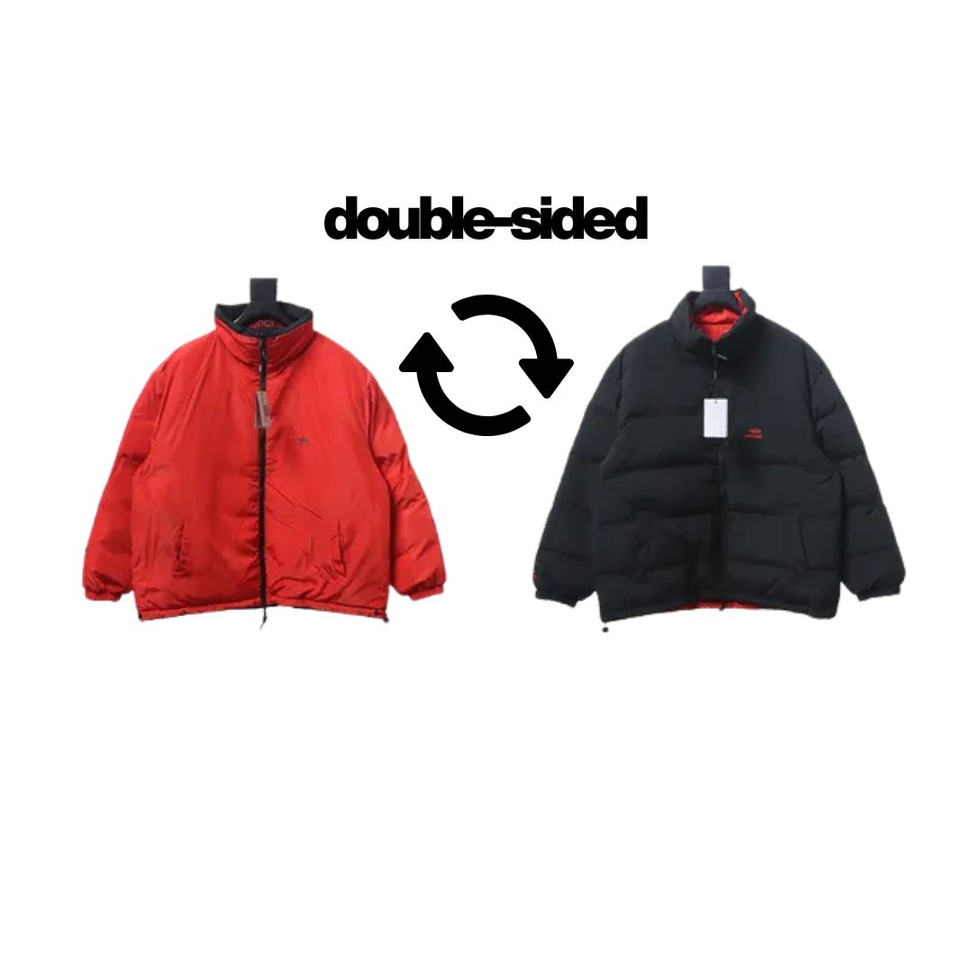 Balenciaga SPORTS ICON TRACKSUIT cocoon-shaped double-sided wide turtleback down jacket