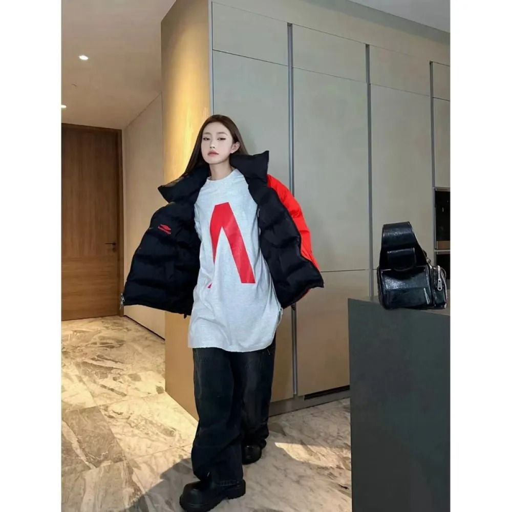 Balenciaga SPORTS ICON TRACKSUIT cocoon-shaped double-sided wide turtleback down jacket