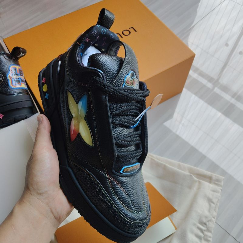 Skate Sneaker Black/Rainbow