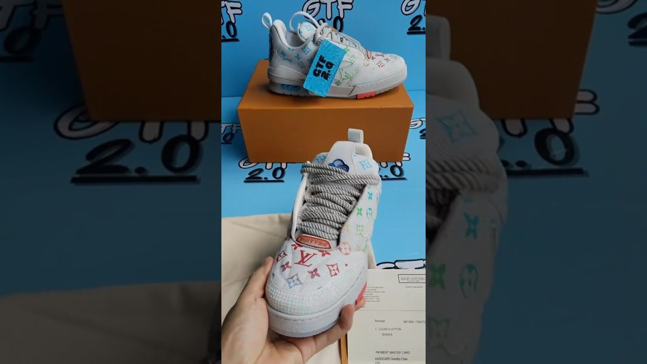 Skate Sneaker gray/Rainbow