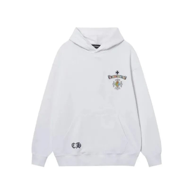 Chrome Hearts Cross Sanskrit Colorful Letters Embroidery Print Hoodie