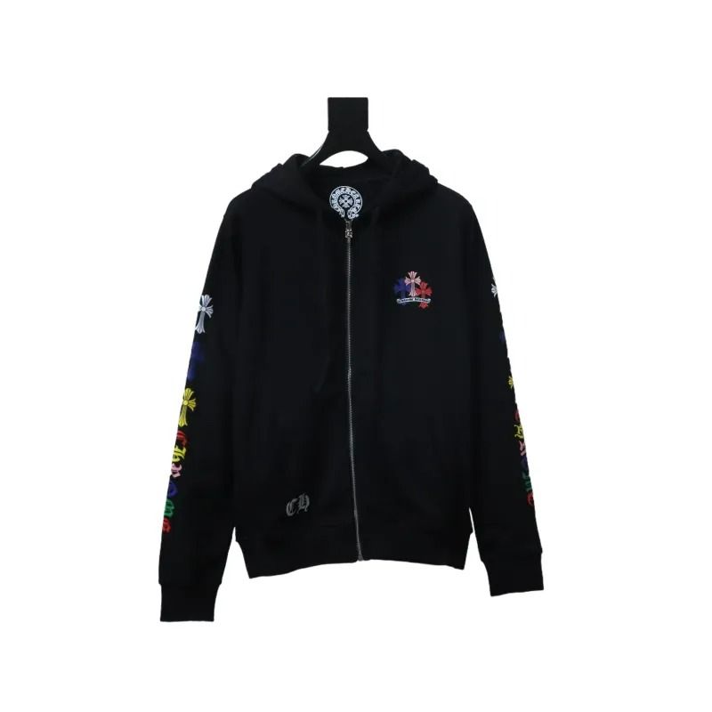 Chrome Hearts Multi Color Cross Hoodie Black