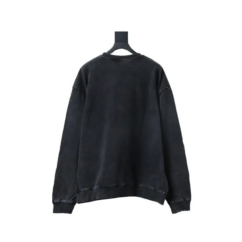 Balenciaga Hand-painted Lettering Sweatshirt Black