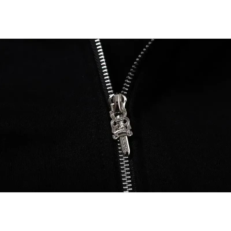 Chrome Hearts Made In Hollywood Plus Cross Zip Up Hoodie Black/Red