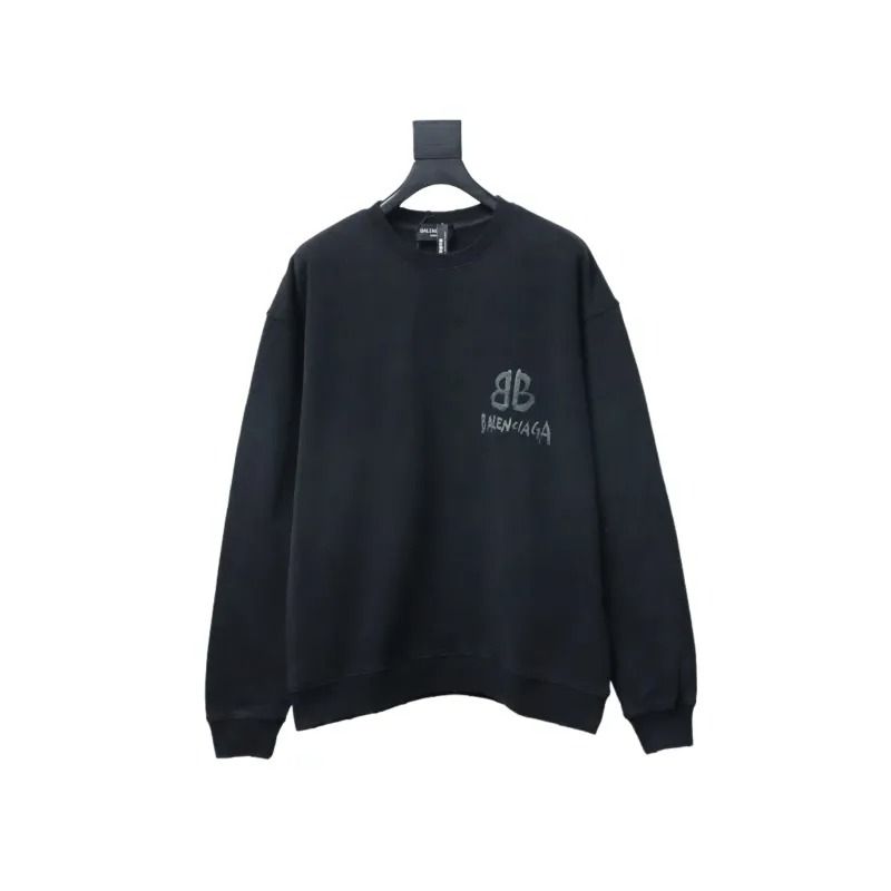 Balenciaga Luminous Print Sweatshirt Black