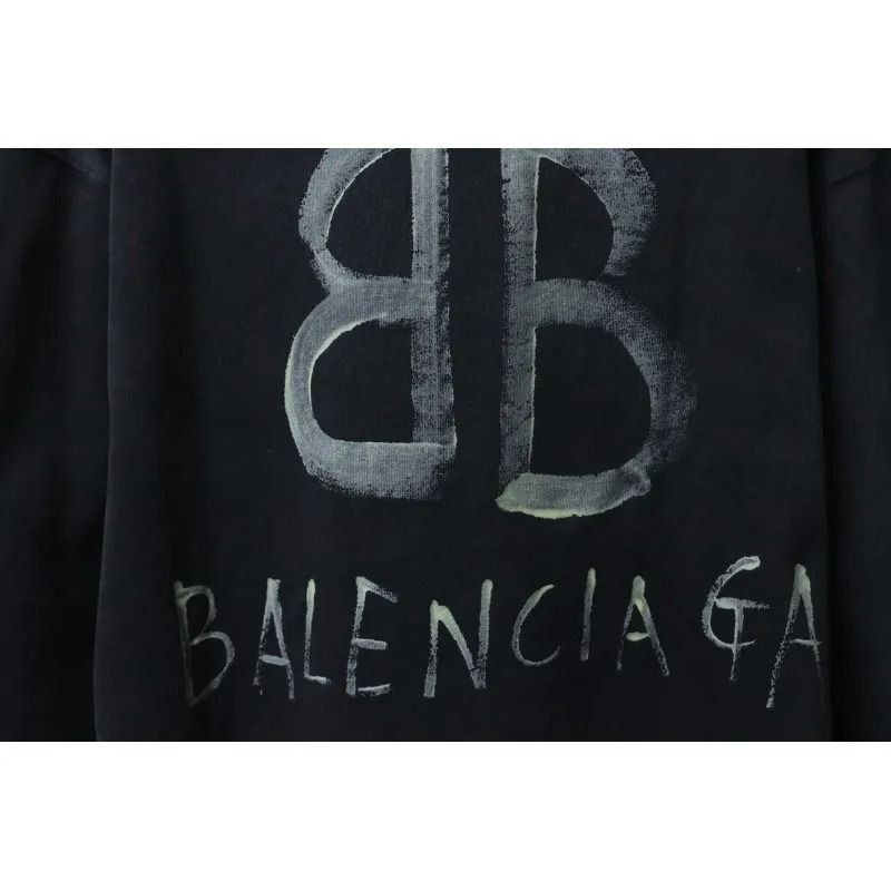 Balenciaga Luminous Print Sweatshirt Black