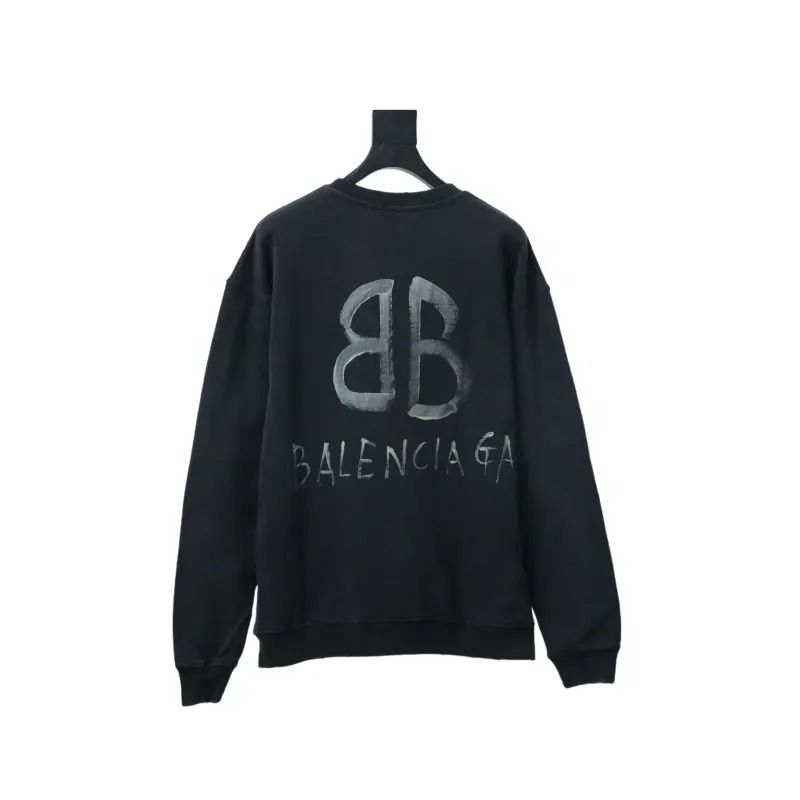Balenciaga Luminous Print Sweatshirt Black