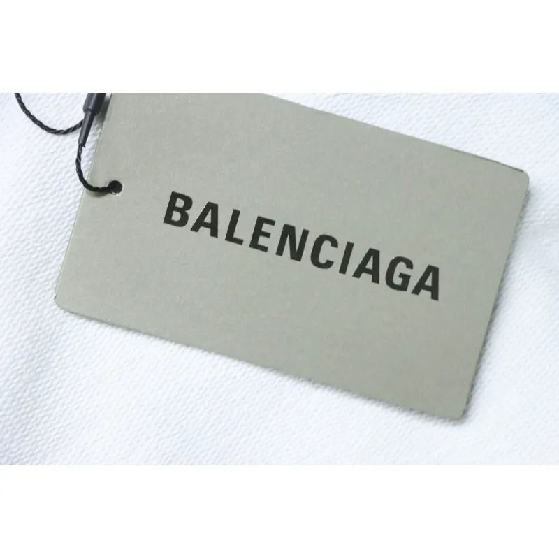 Balenciaga Hoodie Splicing Ribbon White