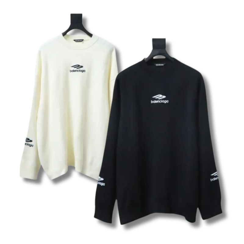 Balenciaga Embroidered Knitted Sweater