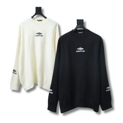 Balenciaga Embroidered Knitted Sweater