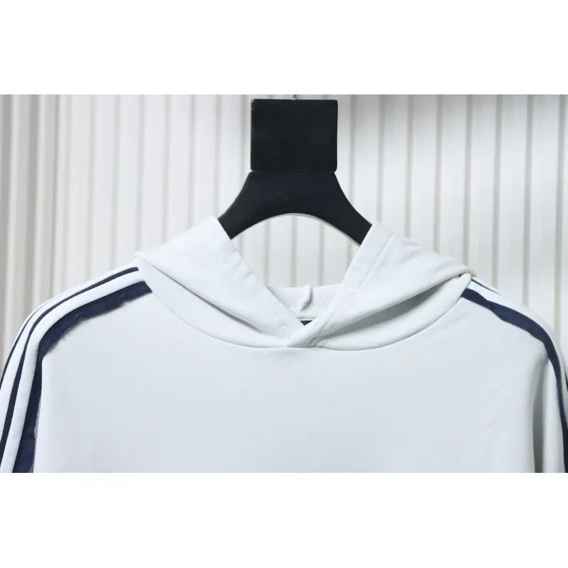 Balenciaga Hoodie Splicing Ribbon White