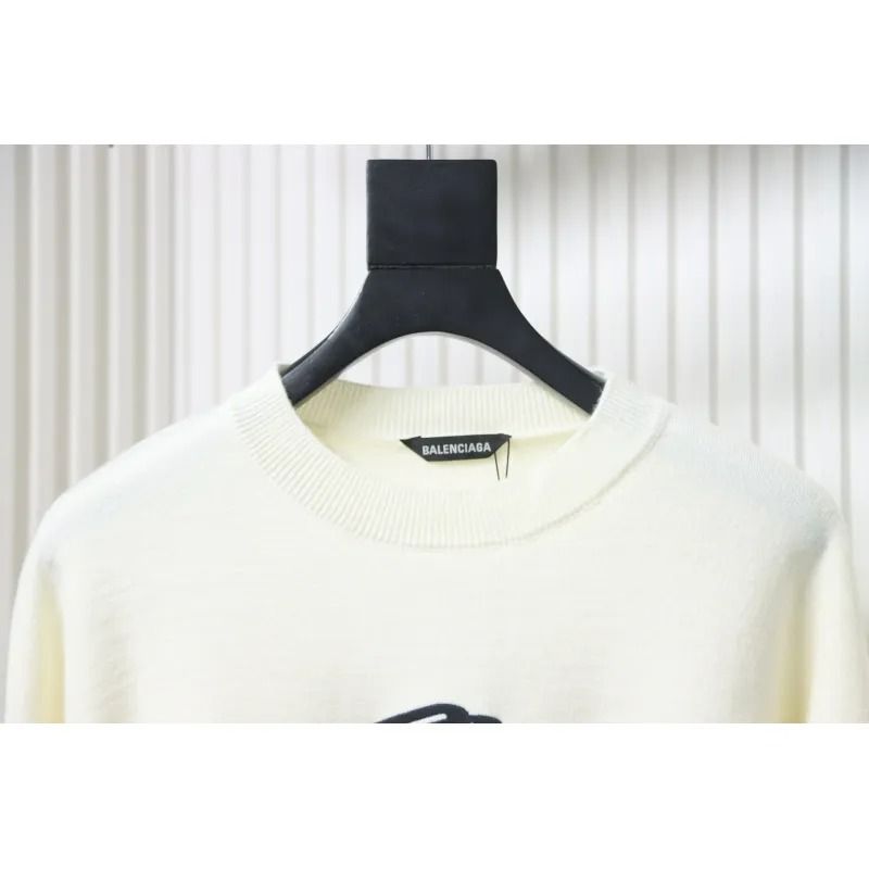 Balenciaga Embroidered Knitted Sweater