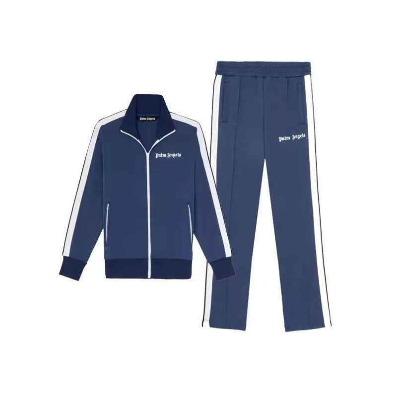 Palm Angels Tracksuit Navy Blue &amp; White
