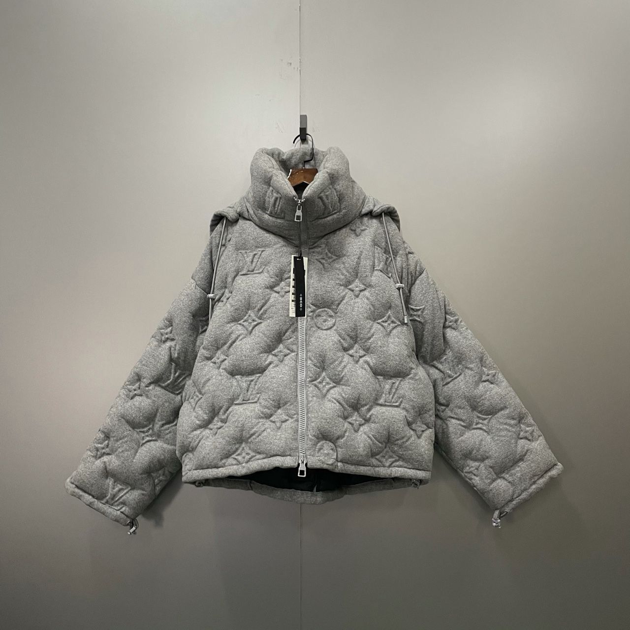 LV Jacket gray Cashmere Monogram Puffer
