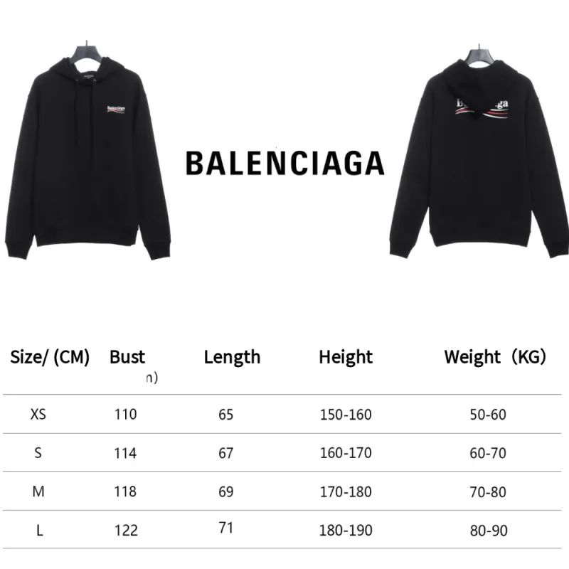 Balenciaga Political Campaign Hoodie Medium Fit