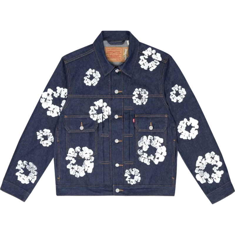 Denim Tears X 2 ALL OVER WREATH RAW Jacket