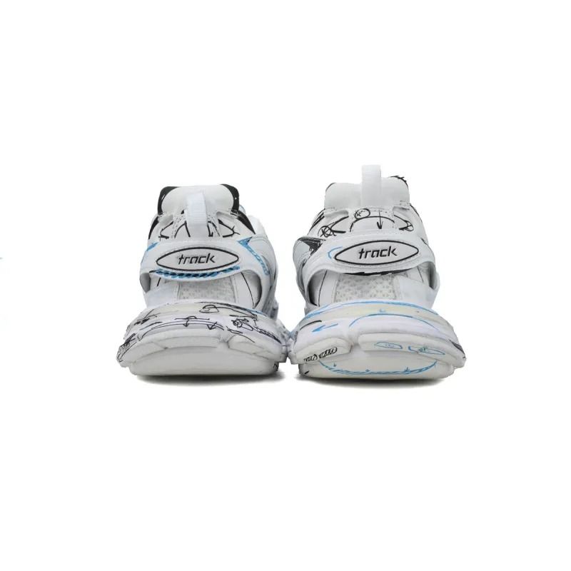 Track White and blue Painting