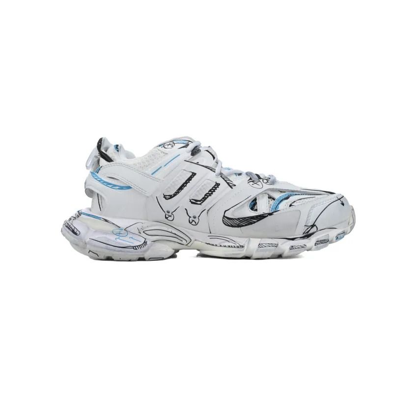 Track White and blue Painting