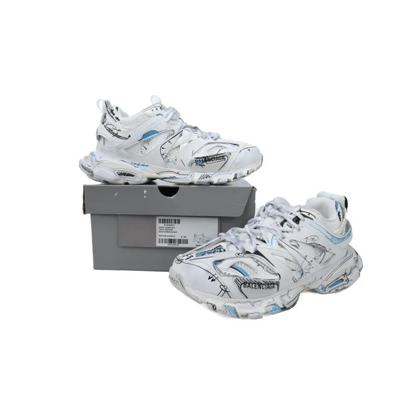 Track White and blue Painting