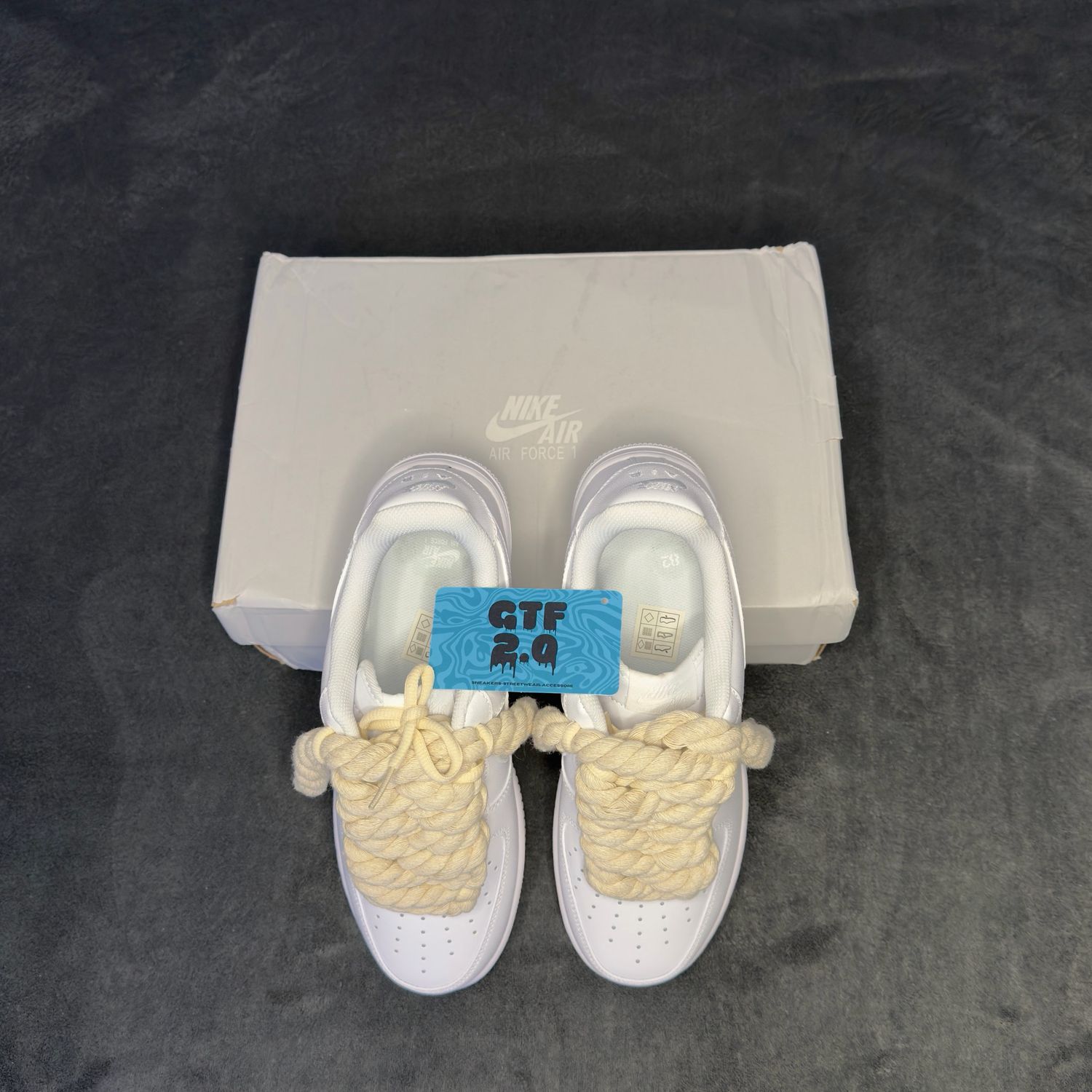 AF1 Low Chunky Rope laces White