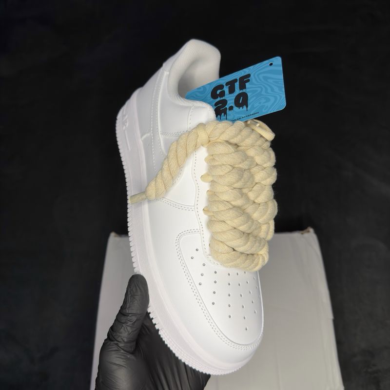 AF1 Low Chunky Rope laces White