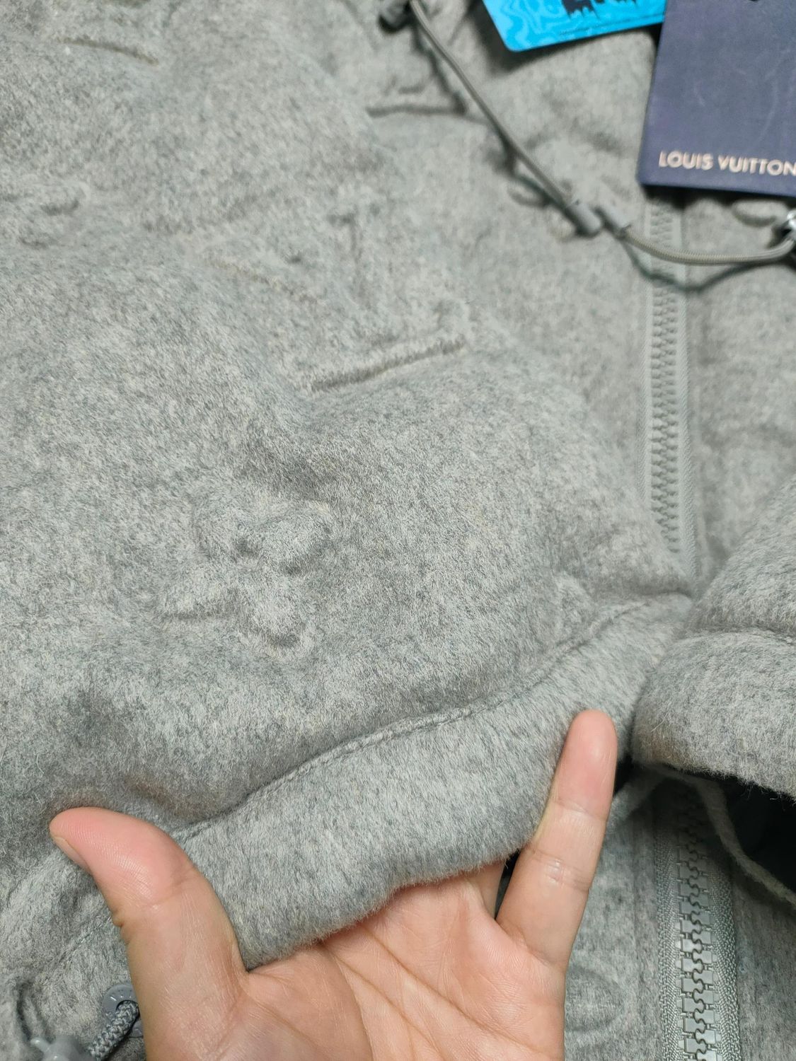 LV Jacket gray Cashmere Monogram Puffer
