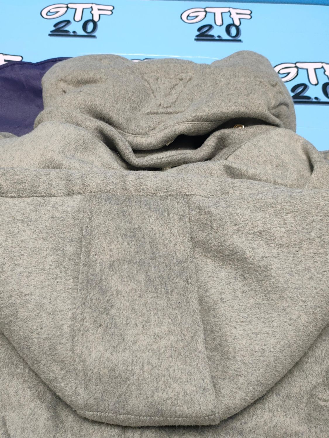 LV Jacket gray Cashmere Monogram Puffer