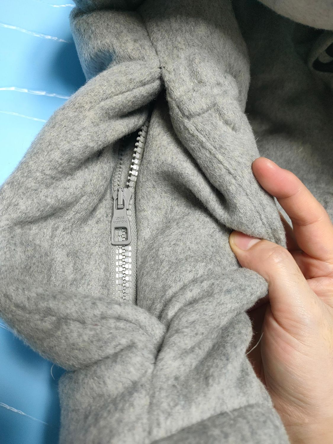 LV Jacket gray Cashmere Monogram Puffer