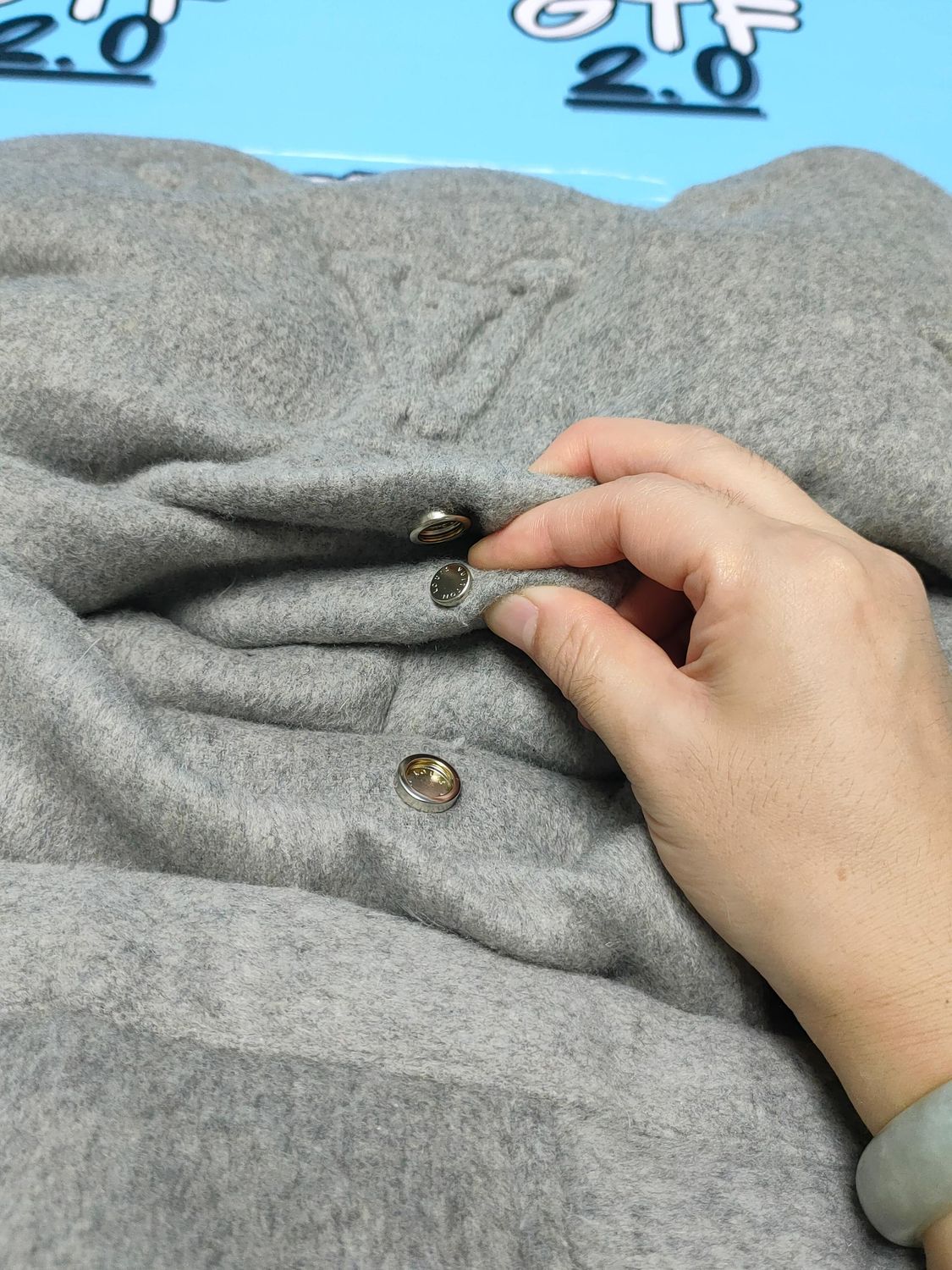 LV Jacket gray Cashmere Monogram Puffer