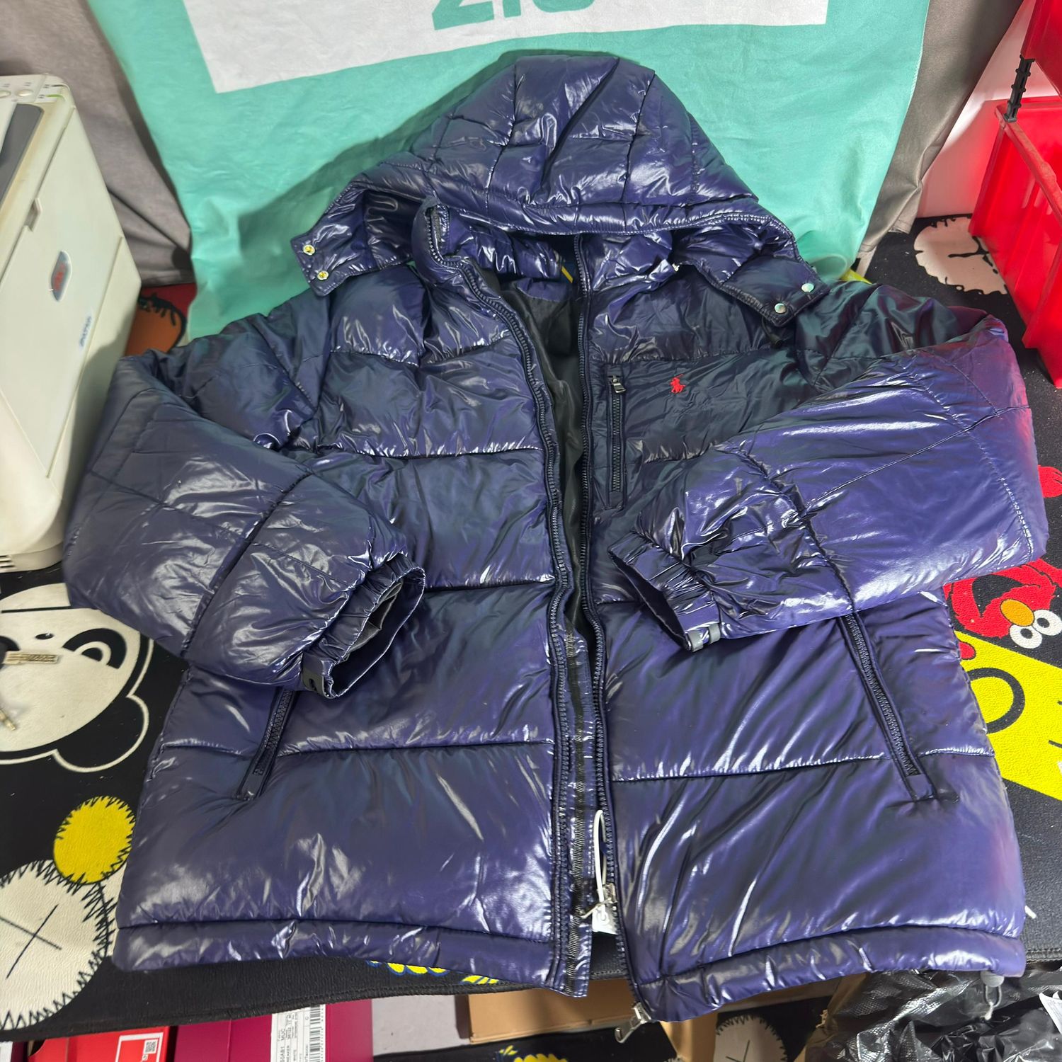 Polo Ralph Lauren The Gorham Glossed Down Jacket Blu Glossy