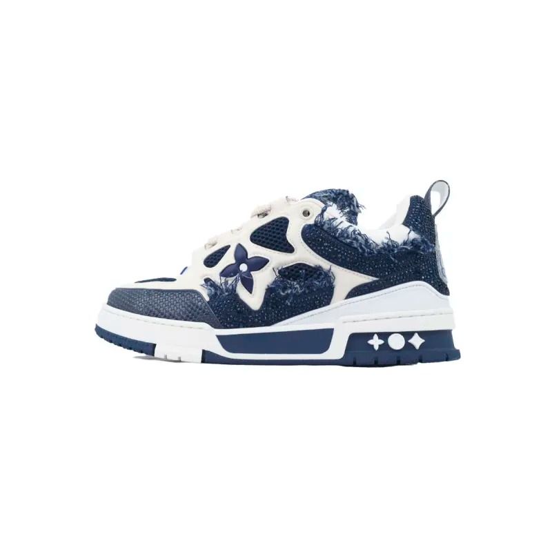Skate Sneaker Horse Hair Blue Diamond