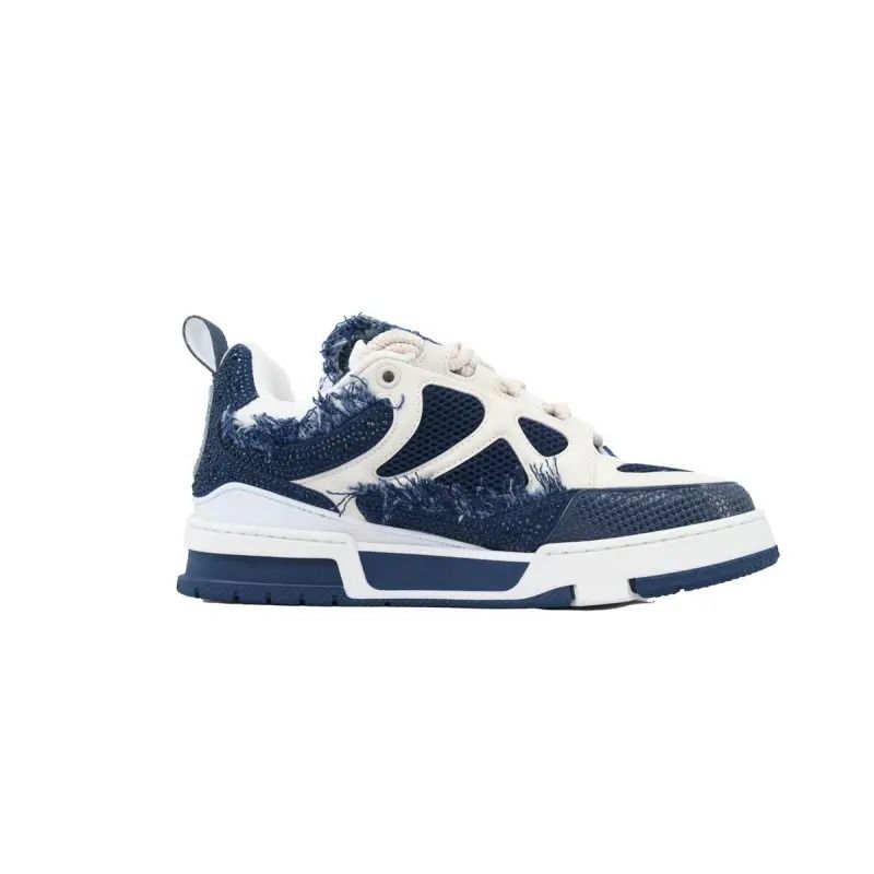 Skate Sneaker Horse Hair Blue Diamond