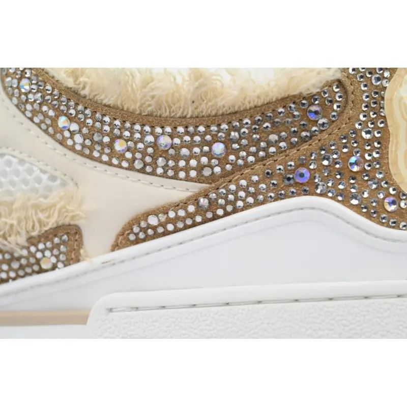 Skate Sneaker Horse Hair Apricot Diamond