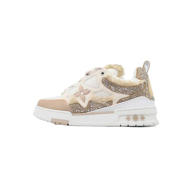 Skate Sneaker Horse Hair Apricot Diamond