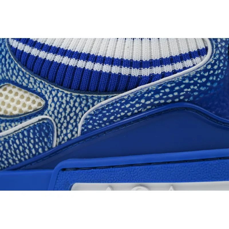 Skate Sneaker New Blue Woolen Fabric New Blue