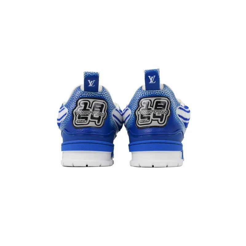 Skate Sneaker New Blue Woolen Fabric New Blue