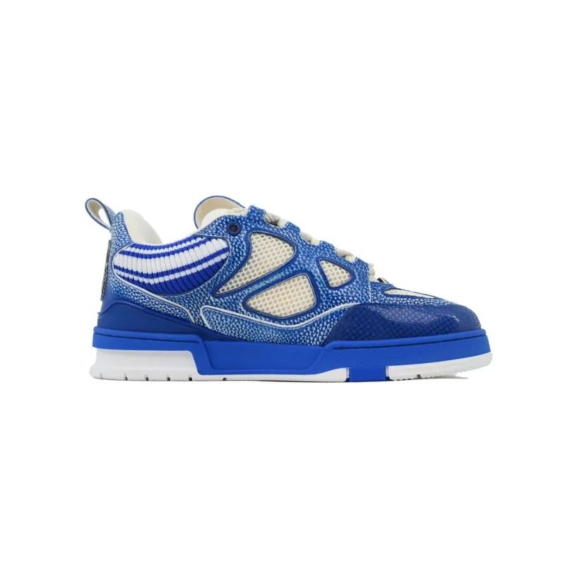 Skate Sneaker New Blue Woolen Fabric New Blue