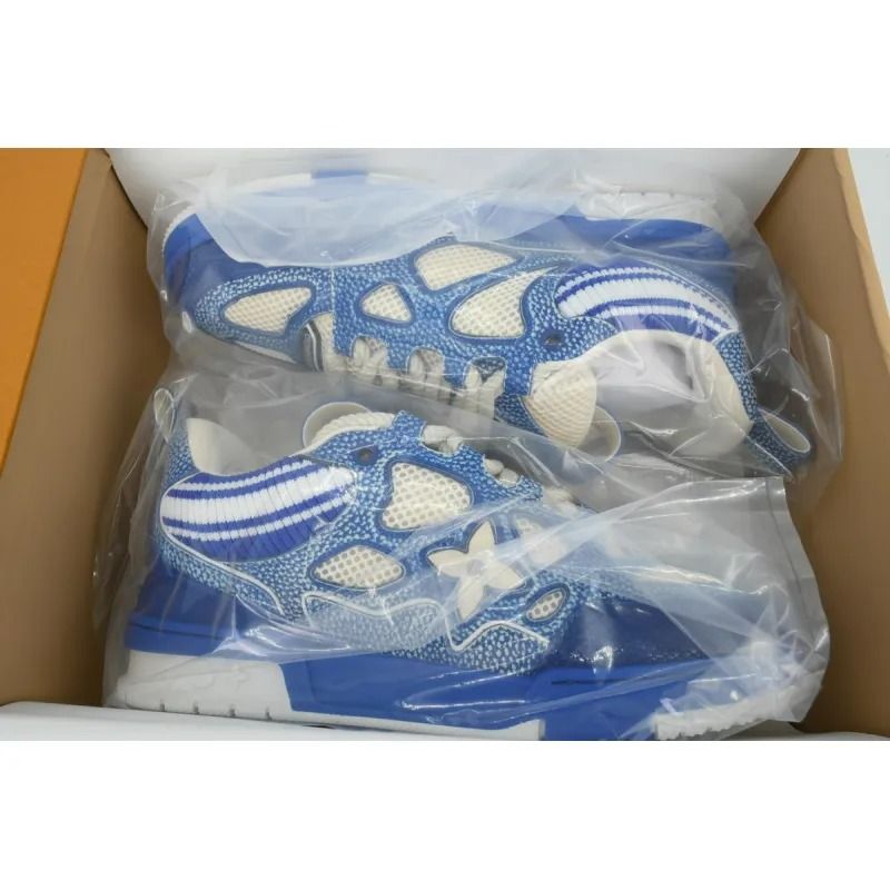 Skate Sneaker New Blue Woolen Fabric New Blue