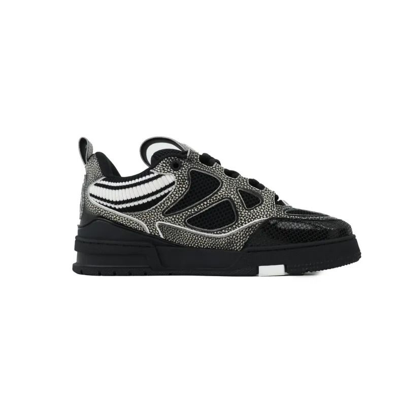Skate Sneaker New Black Woolen Fabric New Black
