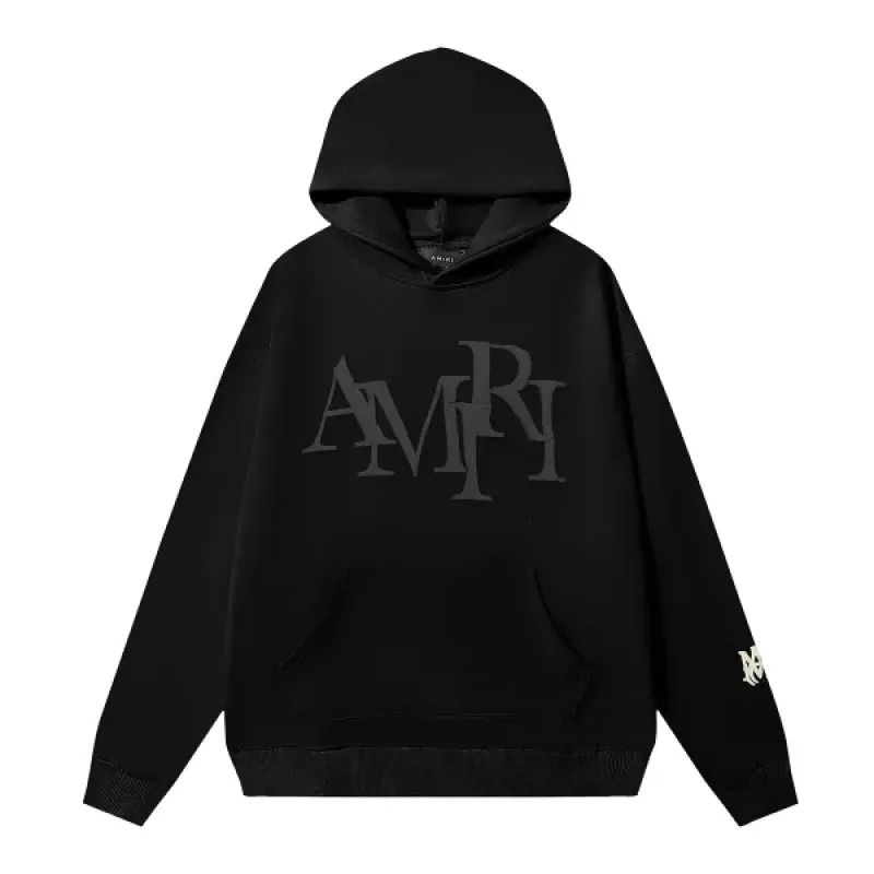 Amiri Hoodie Staggered Logo