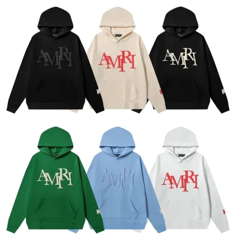 Amiri Hoodie Staggered Logo
